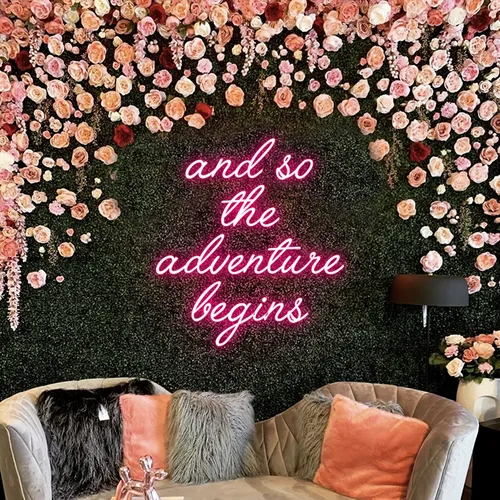 And So The Adventure Begins Neon Sign - All Signs Today