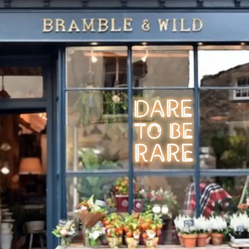 Dare To Be Rare Bright Neon Sign - All Signs Today
