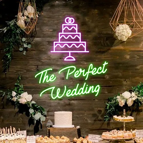 The Perfect Wedding Neon Sign - All Signs Today