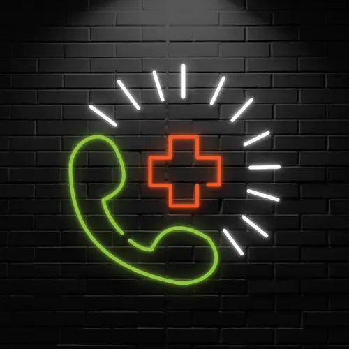Emergency Call Neon Sign - All Signs Today