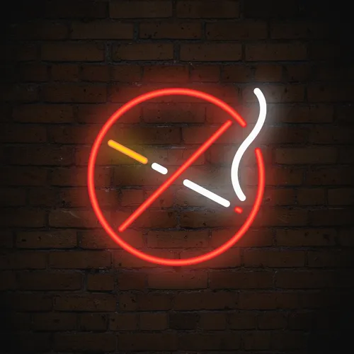 No Smoking Simple Neon Sign - All Signs Today