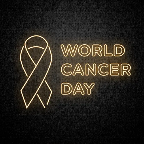 World Cancer Day Neon Sign - All Signs Today