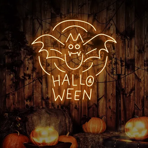 Halloween Bat Neon Sign - All Signs Today