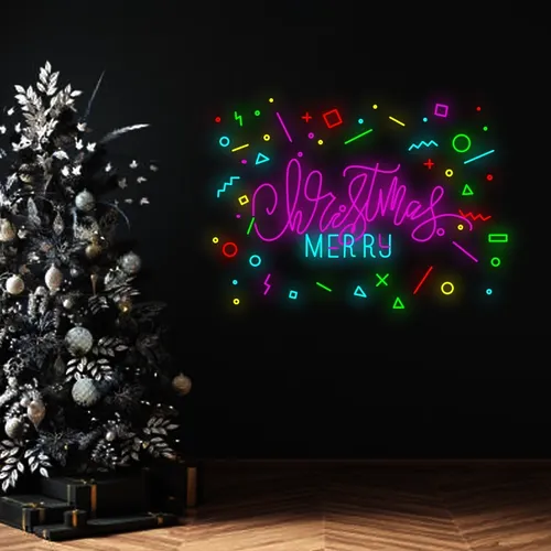 Christmas Merry Neon Sign - All Signs Today