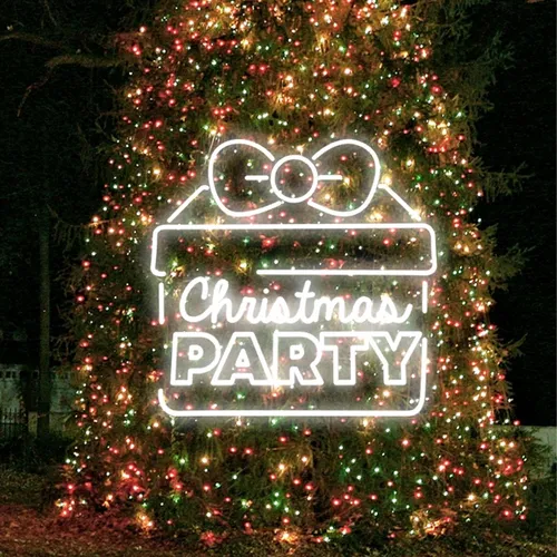 Christmas Party Gift Box Neon Sign - All Signs Today