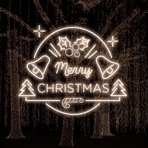 Merry Christmas Bell and Tree Neon Sign - All Signs Today