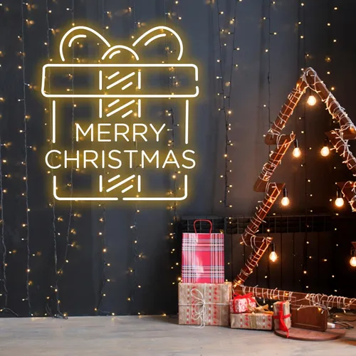 Merry Christmas Gift Neon Sign - All Signs Today