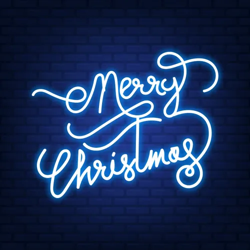 Merry Christmas Handwriting Neon Sign - All Signs Today