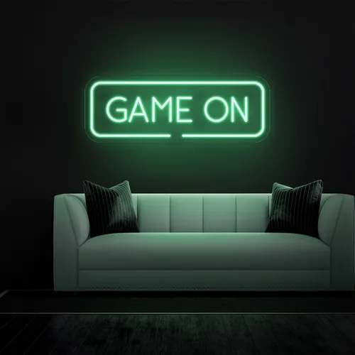 GAME ON Greeny Neon Sign - All Signs Today