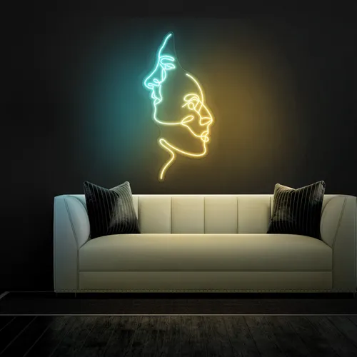 TWO FACE Graphic Neon Sign - All Signs Today