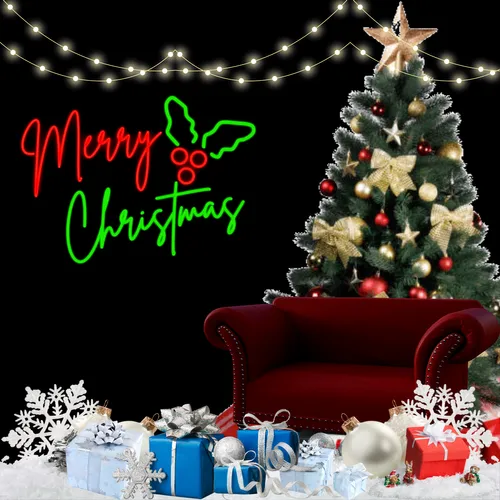 Sparkly Yuletide Neon Sign - All Signs Today