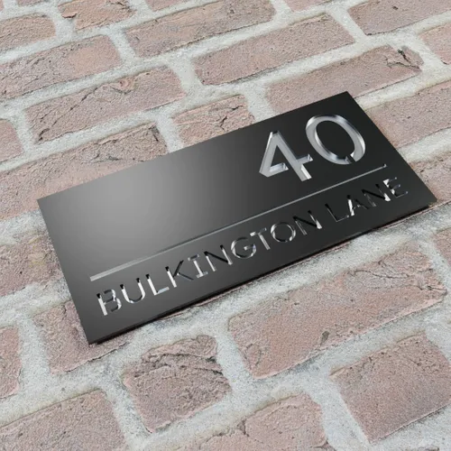 Engraved Metal House Number Sign - All Signs Today