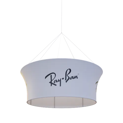 Custom Tapered Circle Personalized Trade Show Hanging Signs - All Signs Today