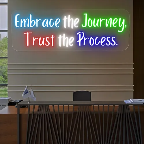 Embrace The Journey Neon Sign - All Signs Today