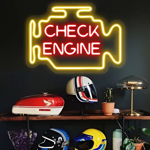 Check Engine Neon Sign - All Signs Today