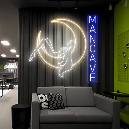 Moon Woman Mancave Neon Sign - All Signs Today