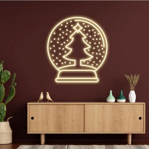 Warmie Merry Christmas Snowglobe Neon Sign - All Signs Today
