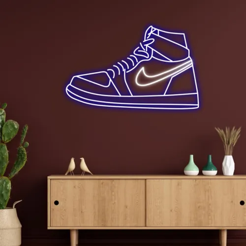Sneaker Blue White Neon Sign - All Signs Today
