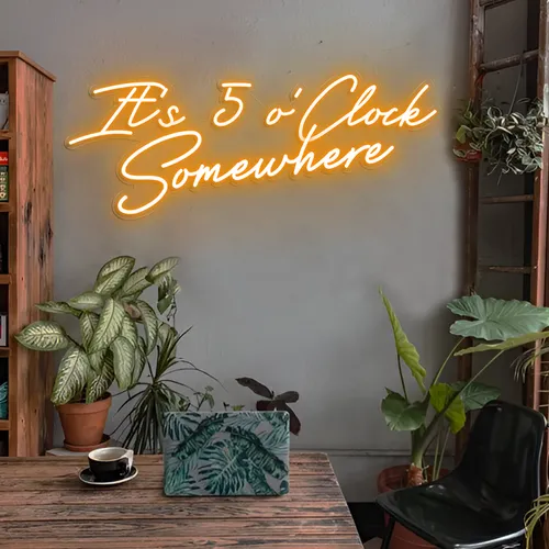 It's 5 o'Clock Somewhere LED Neon Sign - All Signs Today