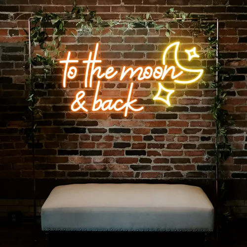 To the Moon and Back Neon Sign - All Signs Today