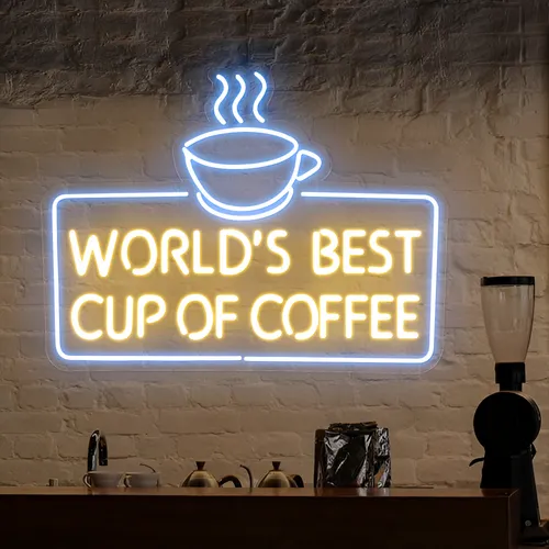 World's Best Cup of Coffee Neon Sign - All Signs Today