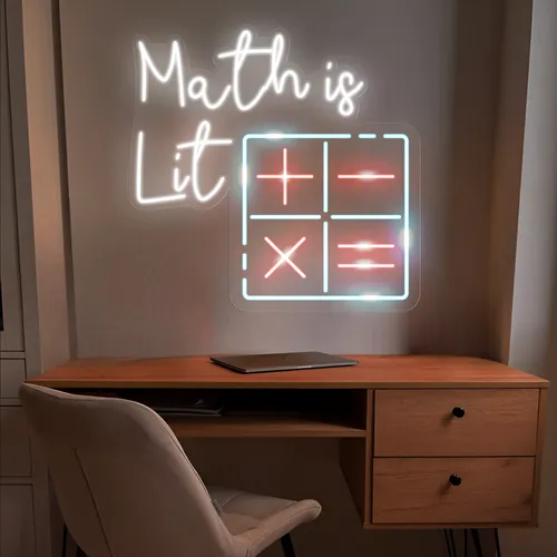 Math Is Lit Neon Sign - All Signs Today