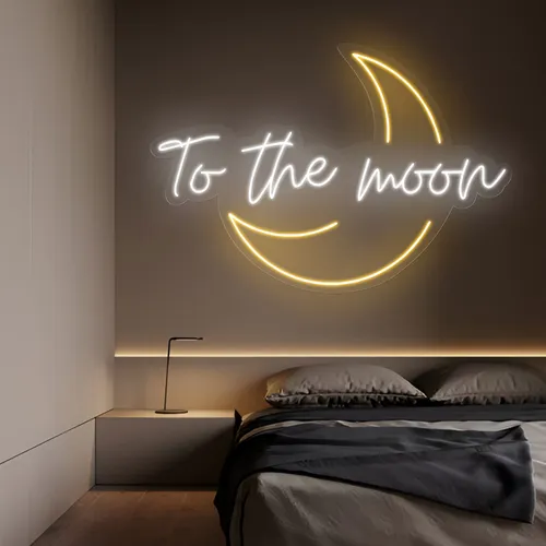 To The Moon Neon Sign - All Signs Today