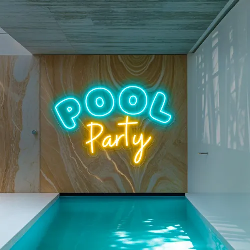 Pool Party Large Neon Sign - All Signs Today