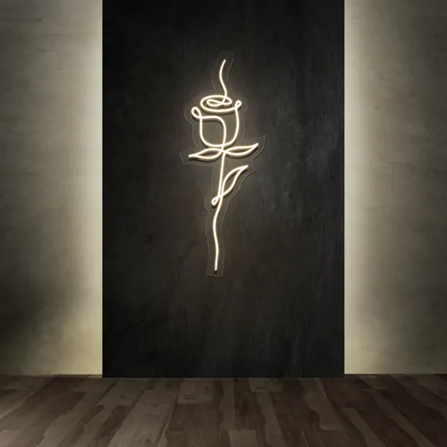 Calmly Scribble Rose Neon Sign - All Signs Today