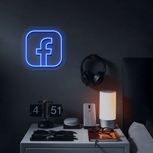 Facebook Logo Neon Sign - All Signs Today