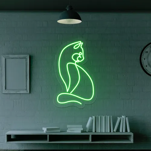 Scribble Cat Neon Sign - All Signs Today