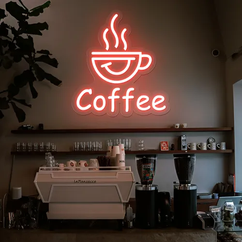 Thrilled Coffee Neon Sign - All Signs Today