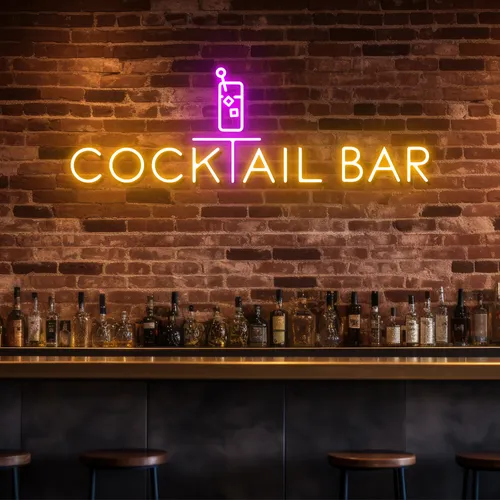 Bold Cocktail Bar Neon Sign - All Signs Today