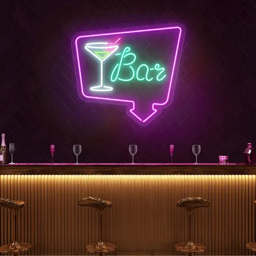 Chic Martini Bar Neon Sign - All Signs Today