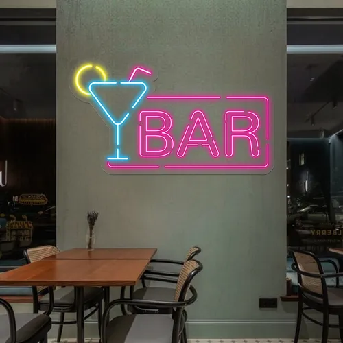 Vibrant Martini Neon Bar Sign - All Signs Today