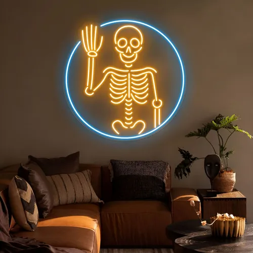 Waving Skeleton Neon Sign - All Signs Today