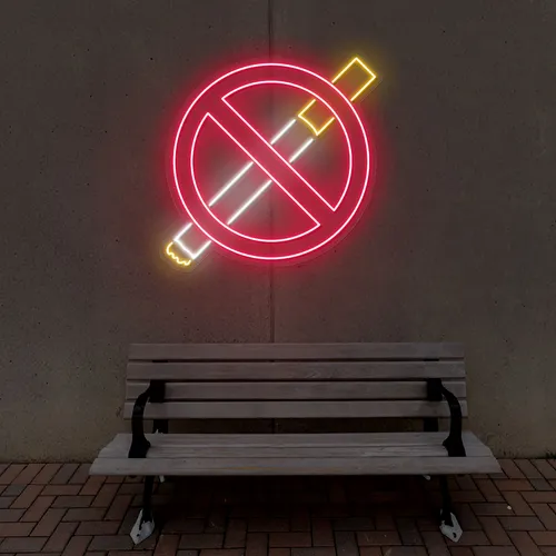 Strictly No Smoking Neon Sign - All Signs Today