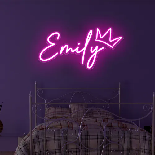 Emily Crown Neon Sign - All Signs Today