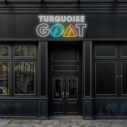 Turquoise Goat Neon Sign - All Signs Today