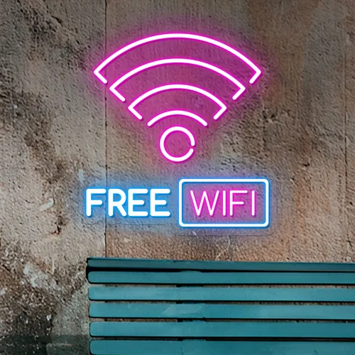 Free WIFI Zone Neon Sign - All Signs Today