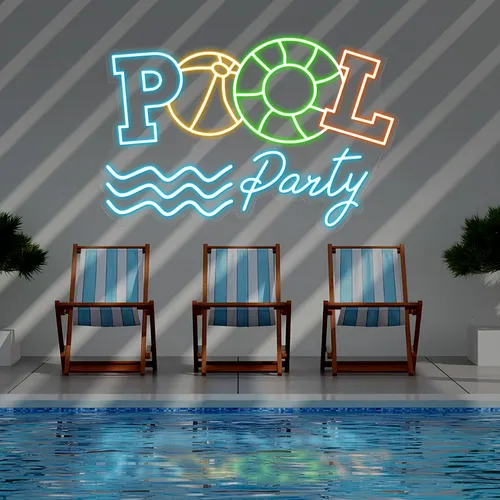 Fun Summer Pool Party Neon Sign - All Signs Today