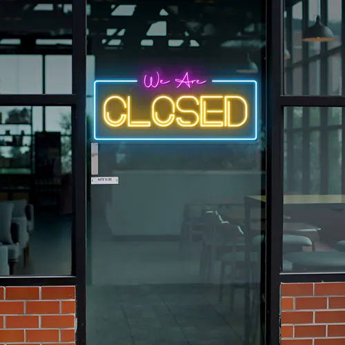 We Are Closed Neon Sign - All Signs Today