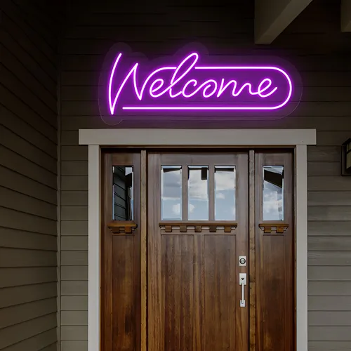 Stylish Welcome Neon Sign - All Signs Today