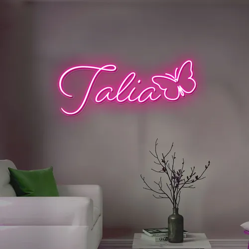 Talia Butterfly Neon Sign - All Signs Today