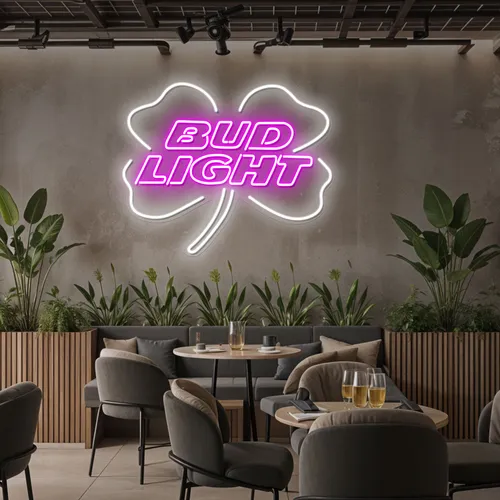 Lucky Clover Bud Light Neon Sign - All Signs Today