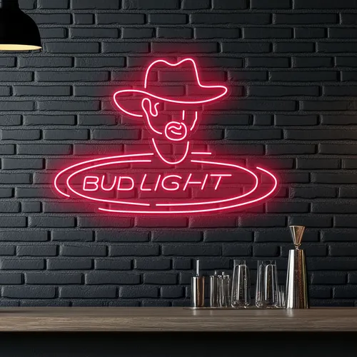 Cowboy Bud Light Neon Sign - All Signs Today