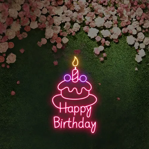 Happy Birthday Wishes Neon Sign - All Signs Today