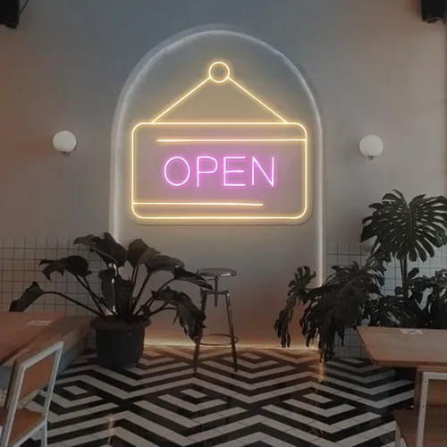 Retro Open Neon Sign - All Signs Today