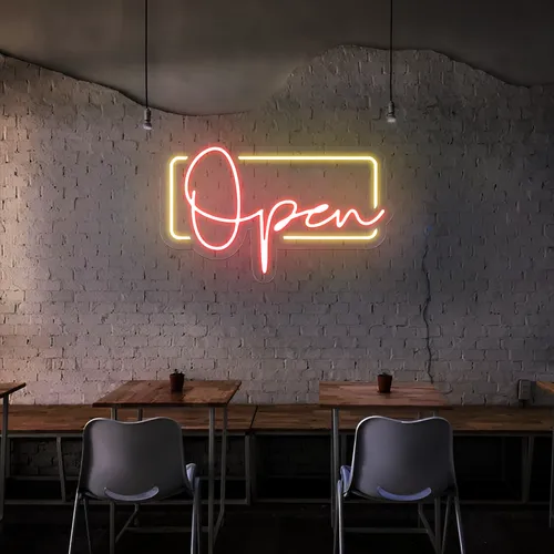 Modern Open Neon Sign - All Signs Today