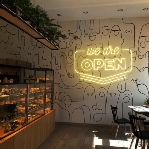 Vibrant Open Neon Sign - All Signs Today